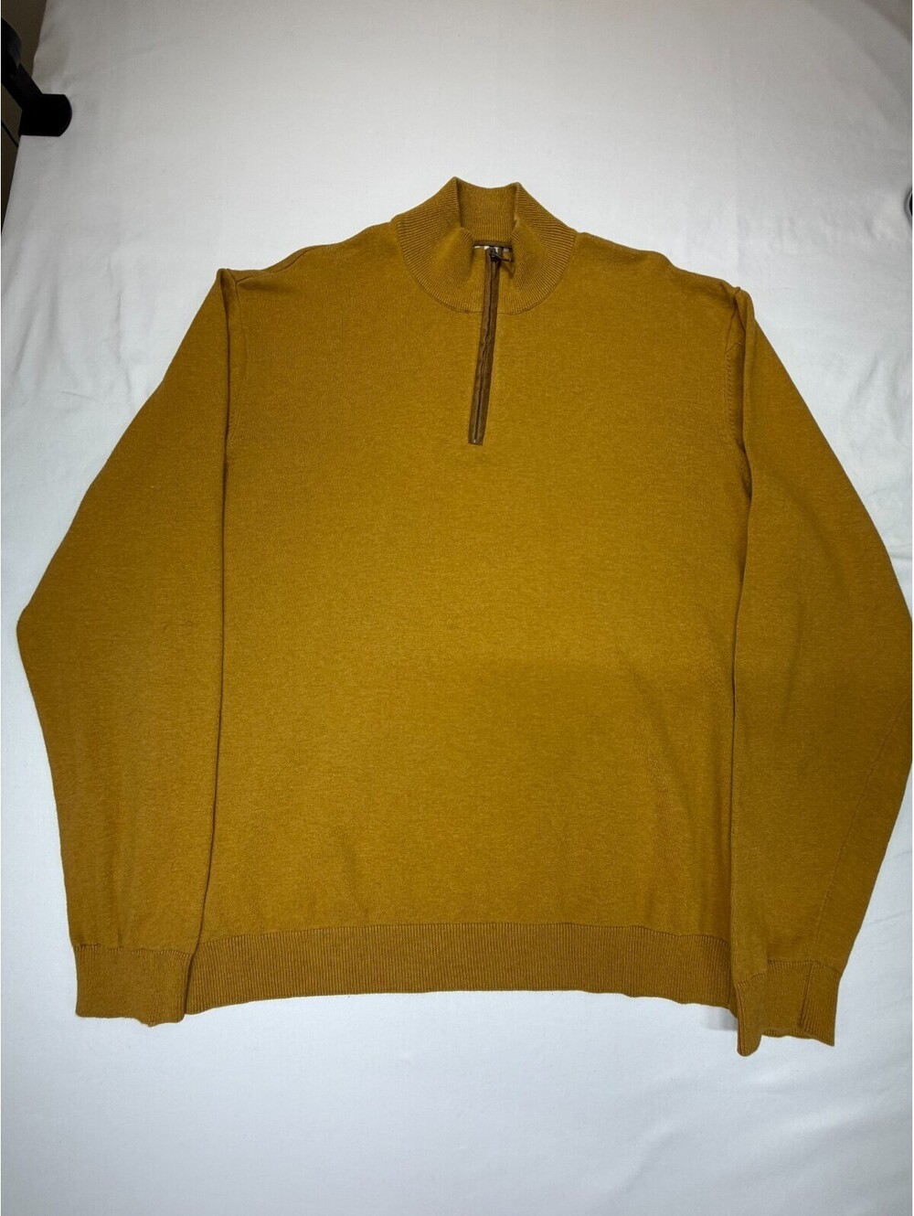 Report Collection Women’s Sweater 1/4 Zip Long Sleeve Solid Size XL Yellow